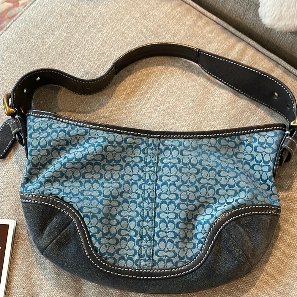 Coach vintage mini Logo handbag navy